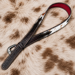 Ceinture décontractée de style western pour homme en cuir véritable avec boucle en alliage, style vintage, durable, haute résistance, mode Rodeo Ranch - Product Image 2