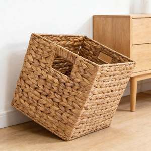 Vietnam Handmade Water Hyacinth Storage <b>Basket</b> Natural Fiber for Clothes Laundry Toys Magazines Home <b>Display</b> and Decor - Product Image 1