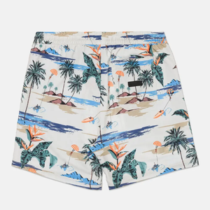 Pantalones Cortos de Playa Casuales de Algodón para Hombre al por Mayor, Rayas Blancas y Negras de Poliéster con Logotipo Personalizado, Diseño Estampado de Cintura Media - Product Image 4