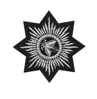 Broche de luxe en fil d'or indien, broderie artisanale, patchs personnalisables (couleurs et formes), service OEM, lavable, pour vestes, sacs, chapeaux