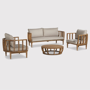 Conjunto de comedor con sofá modular de diseño escandinavo para muebles de hogar y jardín - Product Image 1