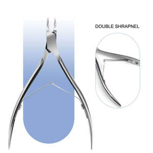 Beauty Tool Factory Customized Stainless Steel Golden Curved Blade Professional Durable Cuticle Nipper Full Jaw7mm Finger Nails - Product Image 4