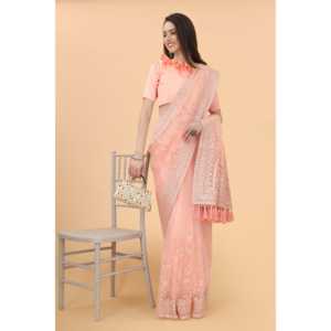 Saree de soirée Designer Diamond Work pour Club Wear - Product Image 3