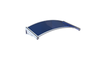 Auvent de porte semi-circulaire personnalisé de haute qualité pour les avant-toits de la maison, résistant au vent, à la pluie et aux UV.