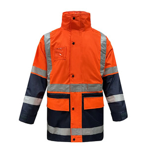 Mens <b>Utility</b> Work Jacket Reflective Safety Outerwear For Professional Labor And Industrial Environment Usage - Product Image 4
