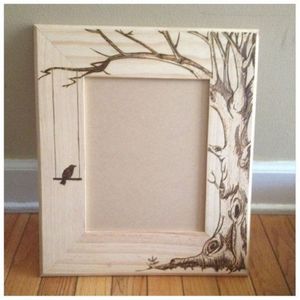 Handmade Wood Photo <b>Frame</b> Rustic Floral Pyrography Picture <b>Frame</b> Desktop Home Decor Custom Wooden Photo <b>Frame</b> <b>4x6</b> 5x7 Bulk - Product Image 3