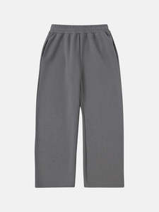 Custom 500 GSM <b>Baggy</b> Fit Casual Midweight 100% Cotton/Canvas High Quality Wide Leg Men's <b>Joggers</b> High Waist Drawstring Closure - Product Image 3