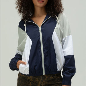 Hot Selling Women's Color Blocked Windproof Windbreaker Jackets New Fashion Long Sleeve Breathable Spring Outdoor Sports Jacket - Product Image 4