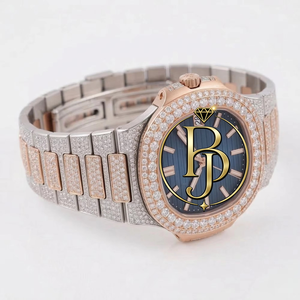 นาฬิกาข้อมือผู้ชาย BRIVA JEWELS รุ่น BJ-007 สองสีโรสโกลด์ ประดับเพชรโมอิสซาไนต์ทรงเหลี่ยม ดีไซน์หรูหราคลาสสิก ฝังเพชรเต็มเรือนแบบเรขาคณิต - Product Image 3