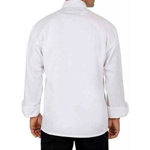 Veste de Chef Unisexe à Manches Longues en Polyester de Haute Qualité, Tissu Tissé, Uniforme de Cuisine de Restaurant, Fermeture à Boutons - Restaurant Bar - Product Image 1