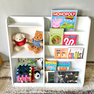 Children <b>Storage</b> Book Display Rack Organizer <b>Cabinet</b> Kids Bookcase for Playroom Nursery Bedroom - Product Image 6