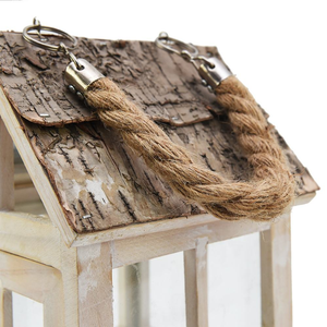 Linterna de Madera Decorativa Vintage Reutilizable para Interiores y Exteriores, Hecha a Mano, Clásica, Ecológica, MULTI CRAFT - Product Image 2