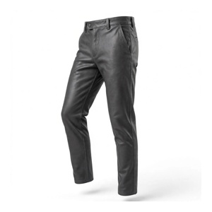 Pantalon en toile noir pour homme, taille haute, coupe droite, décontracté, braguette boutonnée, poids moyen, style été, 100% coton, délavé, coupe-vent - Product Image 5