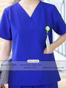 Conjunto de Uniformes Médicos Unisex con Cuello Alto |   Uniforme de Poliéster y Spandex que Absorbe la Humedad |   OEM y Marca Privada Disponibles - Product Image 4