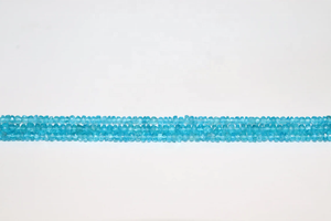 Cuentas Rondelle facetadas de apatita de neón de 2,5-3mm de calidad AAA, hebra de 13 pulgadas para fabricación de joyas, piedras preciosas naturales - Product Image 4