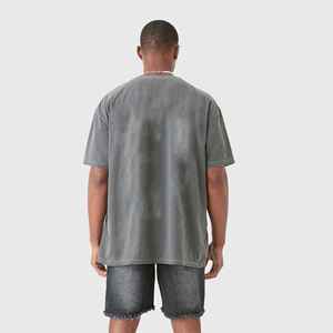 เสื้อยืดฮิปฮอปผู้ชายทรงโอเวอร์ไซส์ คอตตอน 100% หนานุ่ม รุ่นใหม่ปี 2026 คอกลม ไหล่ตก สีพื้น ระบายอากาศได้ดี แห้งเร็ว - Product Image 5