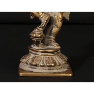 รูปปั้นกฤษณะทองเหลืองเต้นขนาด5นิ้วทำด้วยมือของชิ้นเล็กผลิตในอินเดีย - Product Image 3