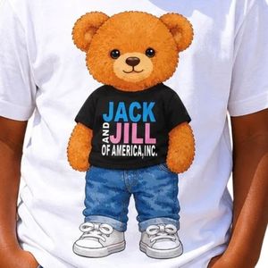 T-shirt graphique blanc à manches courtes pour jeunes, imprimé ours en peluche, col rond, décontracté, léger, pour tous les jours, pour garçons et enfants - Product Image 6