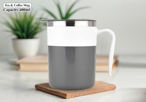 Taza de Café de Doble Pared de Acero Inoxidable y Plástico Ecológico, Taza de Té con Tapa de 250 ml, Impresión Personalizada, Diseño Premium, Conservación del Calor de 0 a 6 Horas - Product Image 2