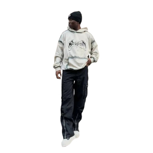 Vente en gros de vêtements de mode direct usine : Sweat à capuche oversize en molleton de coton, lavage pigmenté, impression personnalisée, en tissu éponge - Product Image 1