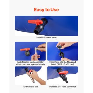 Sacca d'Idratazione Grande Capacità 30 Galloni, Contenitore d'Acqua Portatile Pieghevole Morbido, Impermeabile e Resistente agli Strappi - Product Image 5