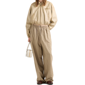 Blouson en cuir d'agneau Nappa court pour femme, de luxe, de créateur, OEM, marque privée, fabricant et fournisseur sur mesure - Product Image 1