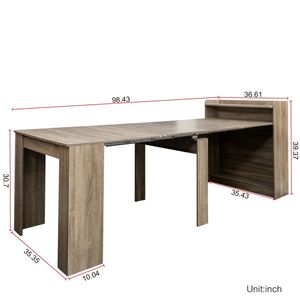 Tavolo da Pranzo Moderno Allungabile con Piano in Marmo Lucido e Vano Contenitore, Montaggio Durevole - Product Image 4
