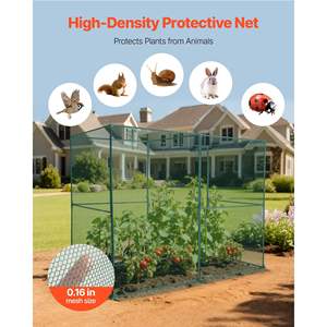 Jaula para Cultivos Alta Resistente al Viento de 7.8 x 3.9 x 5.9 pies con Puerta con Cremallera para Jardín, Patio o Césped, Fácil de Instalar, Red para Cama Elevada - Product Image 4