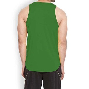 Débardeur en tricot respirant à col rond de couleur unie verte pour homme, débardeur décontracté pour la remise en forme et l'entraînement - Product Image 3