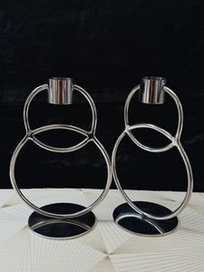 Porte-bougie en métal fait main, support à bougie en fer poli, pot décoratif pour bougie, pour la décoration de la maison et de mariage - Product Image 3