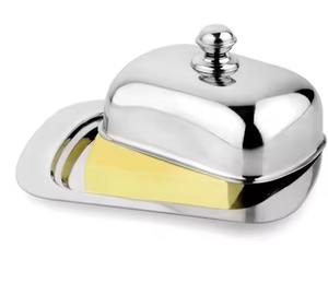 Boîte à beurre en acier inoxydable avec couvercle, pour servir et ranger le beurre sur le comptoir de cuisine - Product Image 3