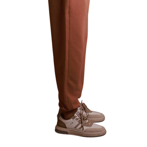 Men Mid Waist <b>Colored</b> Breathable Fleece Relaxed Cuff Pants Elastic Drawstring Trousers Soft Casual Comfort Fit Brown Daily Wear - Product Image 6