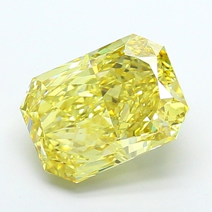 Diamant synthétique de luxe cultivé en laboratoire, jaune vif fantaisie, VS1, taille excellente, certifié, pierre de diamant synthétique. - Product Image 1
