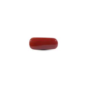 High Quality 6.75 Carat Natural Red Coral Cabochon Loose Gemstone for Fine Jewelry - Product Image 1