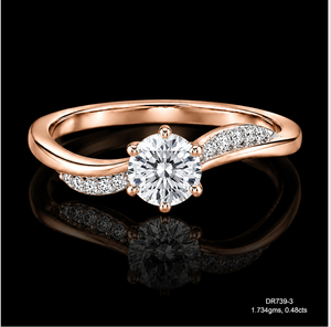 Lab Grown Diamond <b>ring</b> Emerald Cut Studded Engagement <b>Ring</b> IGI Certified <b>Gold</b> Plated Luxury Statement Piece for <b>Cocktail</b> Parties - Product Image 2