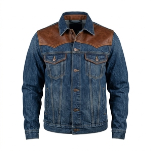 Veste en jean gothique vintage personnalisée pour homme, 100 % coton, délavée, style camionneur, vente en gros OEM, logo personnalisé - Product Image 1