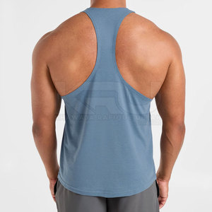 Classic Design Breathable Comfortable Casual Men <b>Stringer</b> Tank Sleeveless Polyester/Cotton <b>Vest</b> for Exercise Running Yoga - Product Image 2