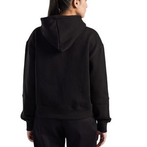 Sudadera con capucha negra para mujer, fabricante OEM ODM, venta al por mayor, sudadera informal con capucha, top de lana para invierno - Product Image 3
