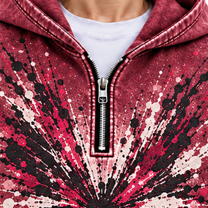 Sweat à capuche rétro pour homme, délavé à l'acide, avec fermeture éclair quart de tour, manches côtelées, épaules tombantes, style streetwear, fournisseur de vêtements en gros pour marques privées - Product Image 5