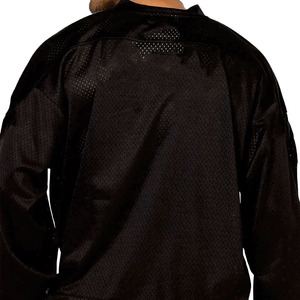 Camiseta Deportiva Negra de Malla Transpirable de Poliéster, Estilo Oversize, con Mangas Largas y Diseño Personalizado 2026 para Fútbol Americano - Product Image 6