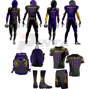Uniforme de Fútbol Americano Transpirable de Alta Calidad, 100% Poliéster, Manga Corta, Colores y Logotipo Personalizables, Precio Bajo - Product Image 3