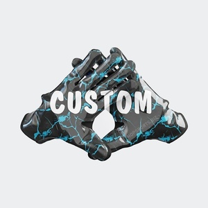 Custom Football Receiver Gloves | Sticky Grip Wide Receiver Gloves USA Receiver Gloves for Football - Product Image 2