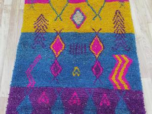 Tapis persan vintage style Serapi, bleu marine et rouge, en laine/soie, 9x12, 1 pièce, avec envers en latex, écologique, noué à la main - Product Image 5