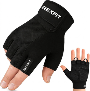 Rexfit Half Finger Gym <b>Gloves</b> Neoprene Adjustable Wrist Strap Unisex Fitness Training Sports <b>Gloves</b> Advanced Training <b>Gloves</b> - Product Image 3