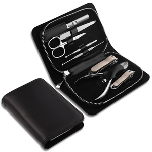 High Quality Stainless Steel Luxurious Infant Adult Manicure Set 5 1 Sharp <b>Nail</b> Clipper Durable Portable Bagged <b>Nail</b> Grooming - Product Image 3
