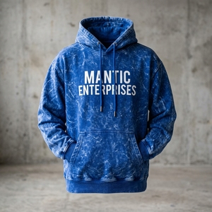 Sweats à capuche délavés à l'acide à séchage rapide et respirants, personnalisables, en mélange de coton de haute qualité pour hommes - Product Image 1