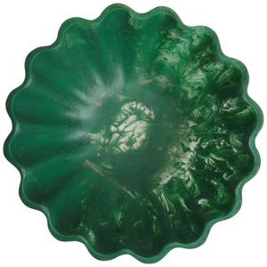 ชามผลไม้เรซิ่นโบราณงานศิลปะสมัยใหม่สีเขียวเข้มทำมือ ตกแต่งโต๊ะอาหารวันขอบคุณพระเจ้าและคริสต์มาส ของตกแต่งครัว - Product Image 2