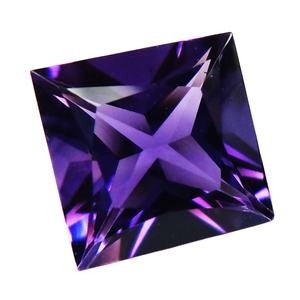Forme carrée de haute qualité personnalisée taille libre coupe à facettes pierre précieuse en vrac améthyste violette naturelle pour la fabrication de bijoux utilisation OEM - Product Image 1
