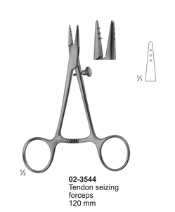 Manual Tendon Seizing Forceps 120mm Stainless Steel Surgical Instruments - Product Image 1