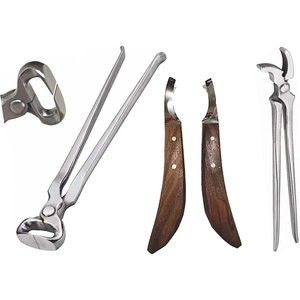 Coupe-ongles pour chevaux de 14 pouces, kit professionnel de coupe de sabots avec pince à sabots à mâchoires courbées et ensemble de couteaux de fermeur, en acier robuste - Product Image 1